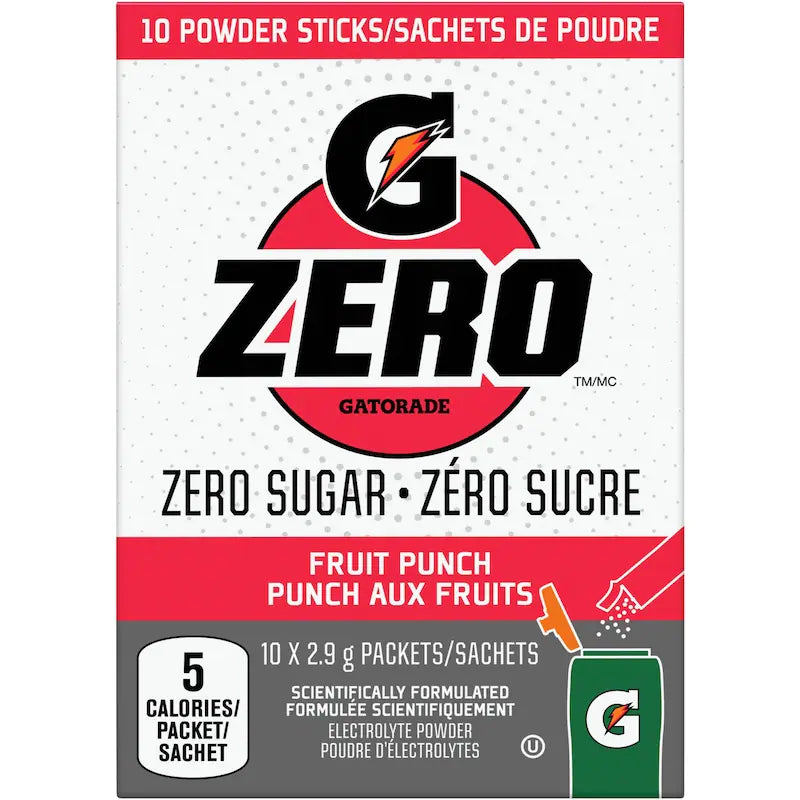 Gatorade Zero Powder Fruit Punch, 35 g
