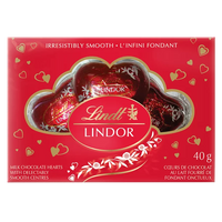 Lindor Valentine Heart Milk Chocolate 3Pk 40g.