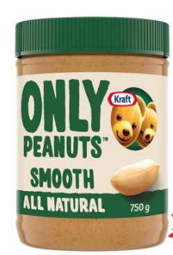 Kraft Only Peanuts All Natural Smooth Peanut Butter