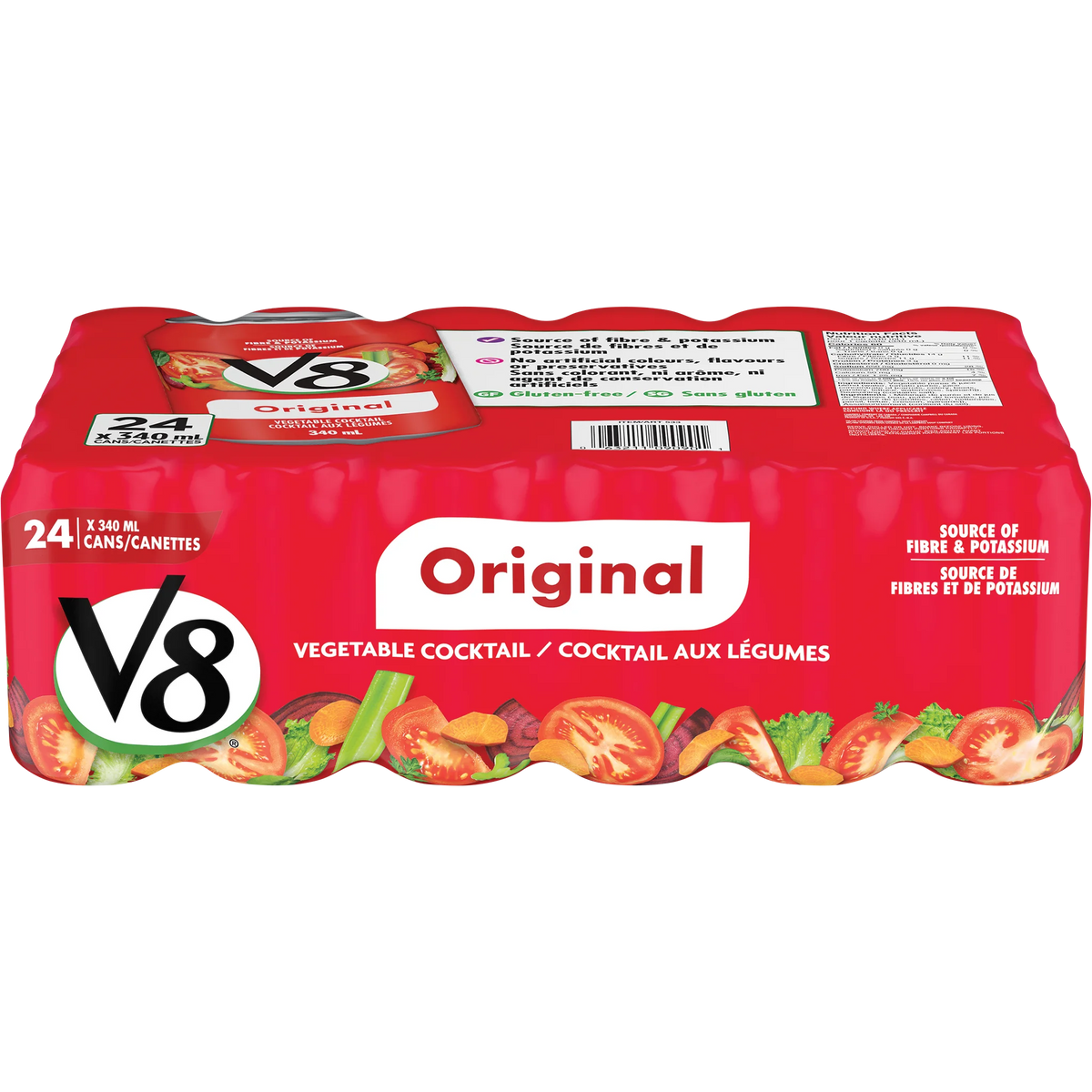 V8 Vegetable Cocktail Juice, 24 × 340 mL