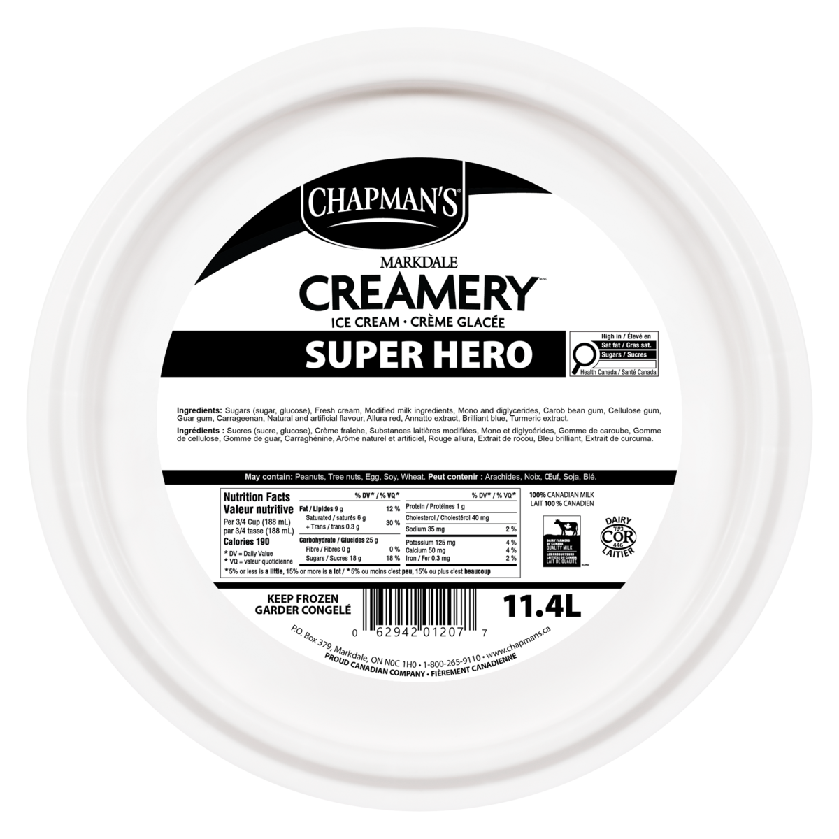 Chapman's Superhero Ice Cream, 11.4 L