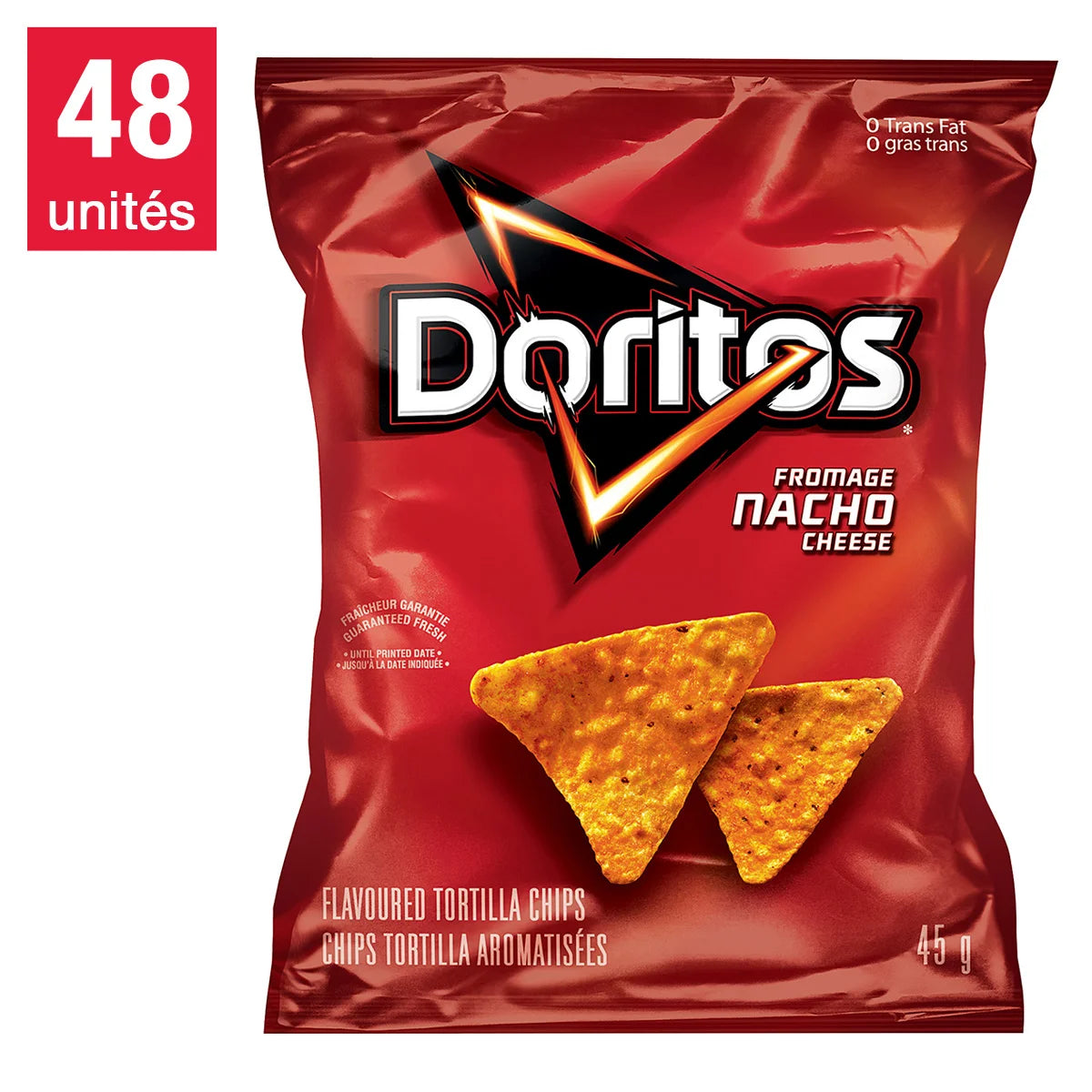 Doritos Nacho Cheese Chips, 48 × 45 g