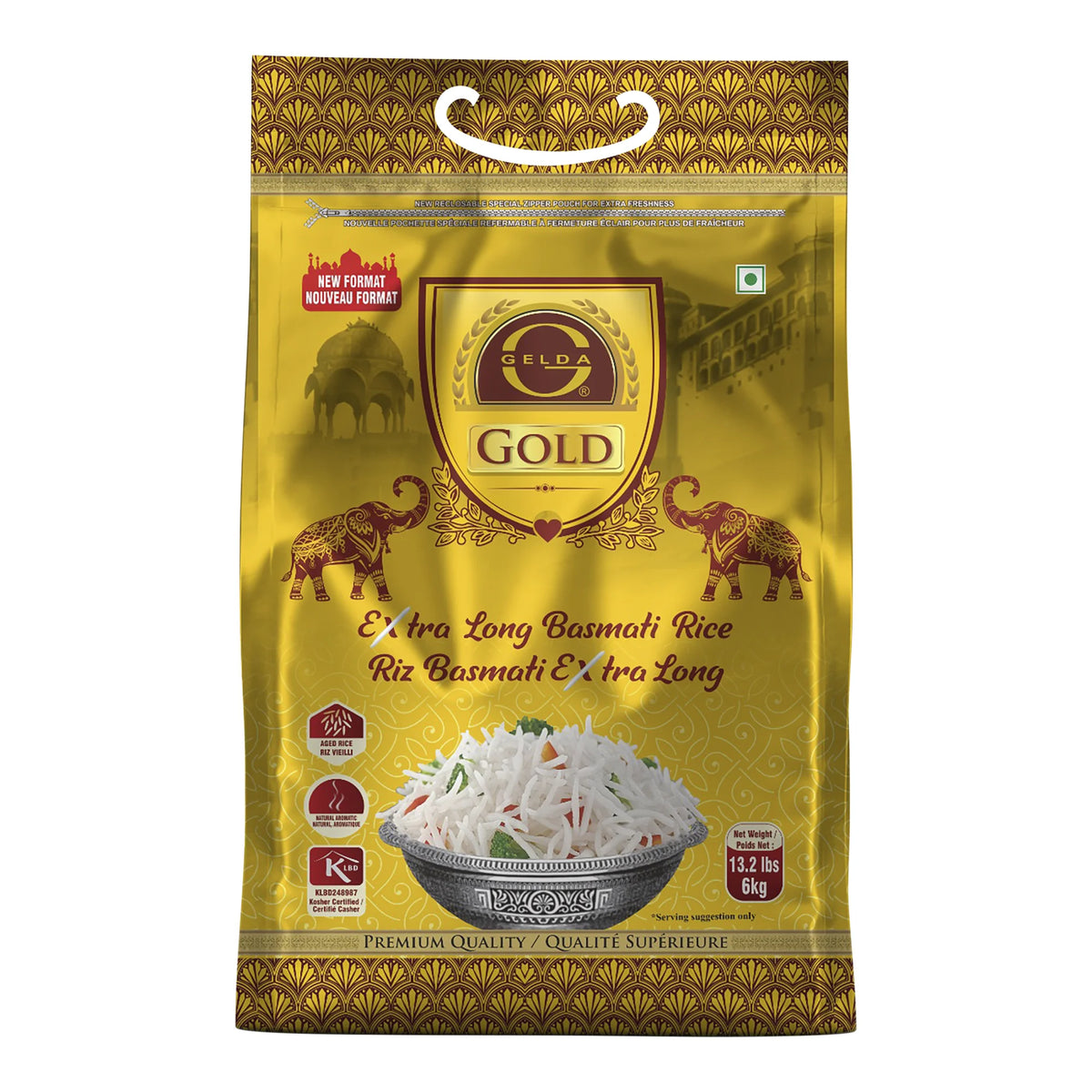 Gelda Gold Basmati Rice, 6 kg