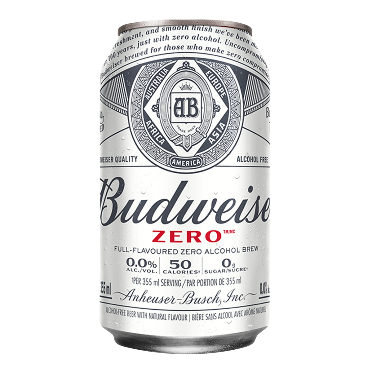 Budweiser Zero Non-alcoholic Beer, 24 × 355 mL