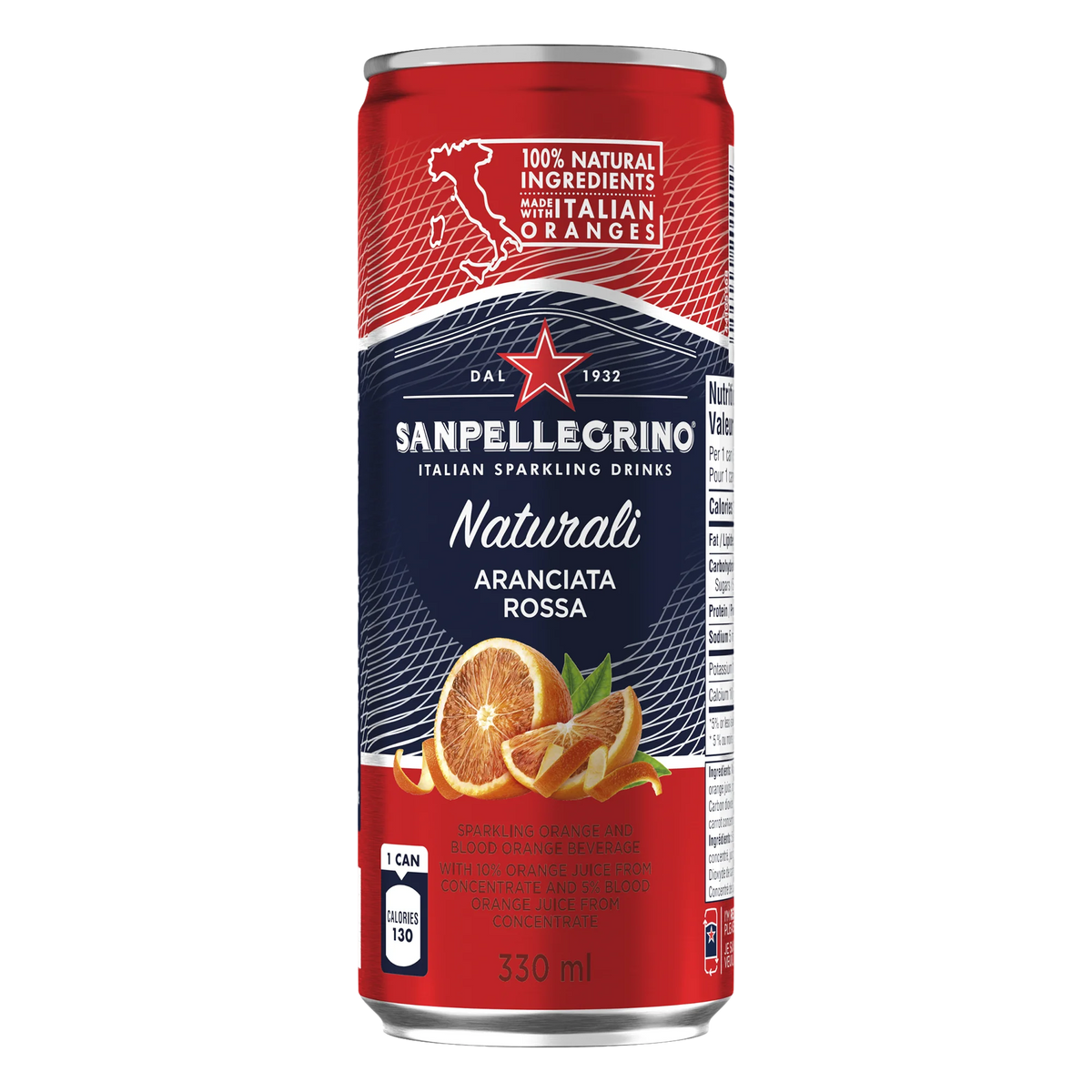 San Pellegrino Naturali Aranciata, 24 × 330 mL