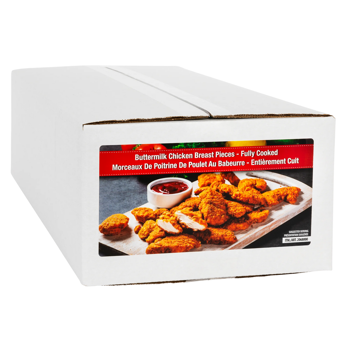 Erie Meats Frozen Buttermilk Chicken Breast Pieces, 2 × 2 kg