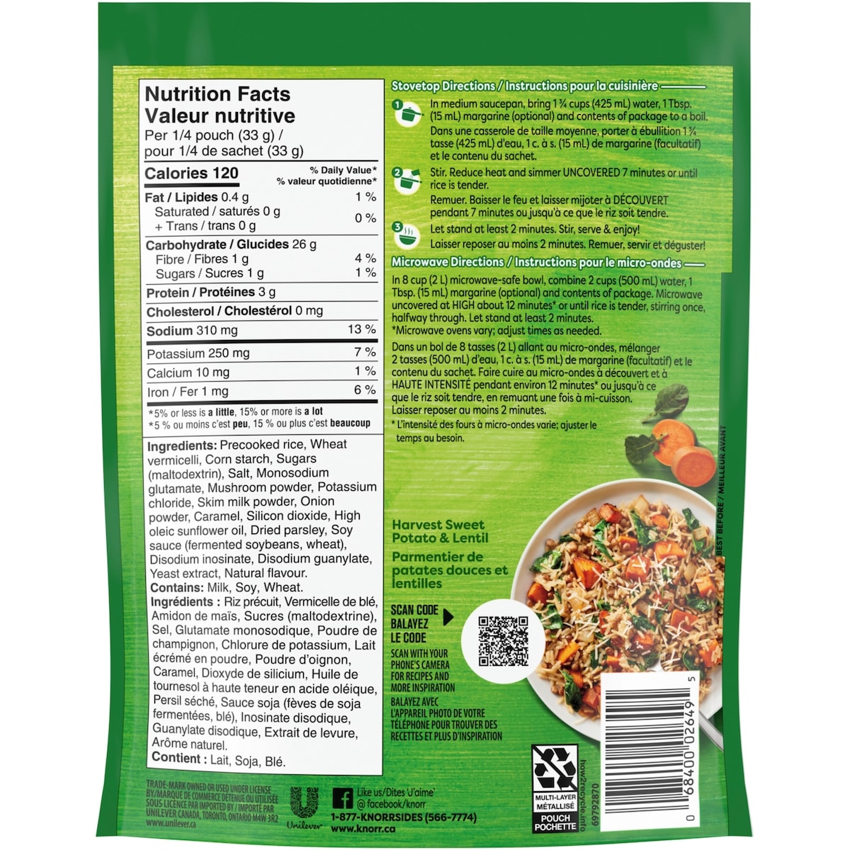 Knorr Sidekicks Country Mushroom Rice & Vermicelli, 132 g