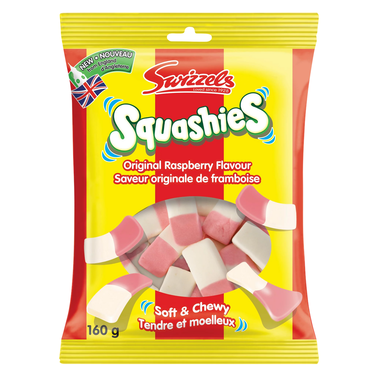 Squashies Raspberry, 10 × 160 g
