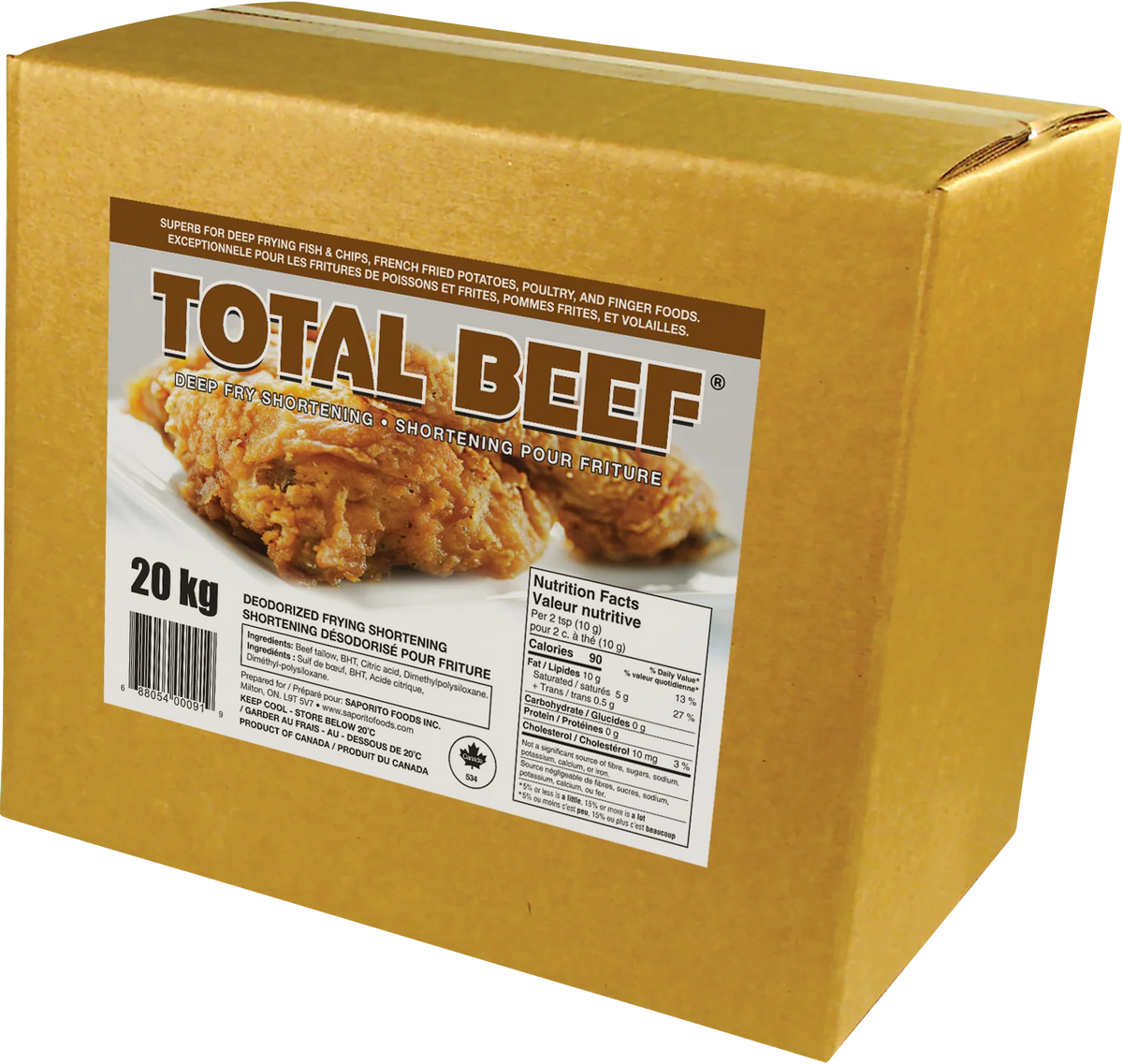 Total Beef Deep Fry Shortening, 20 kg