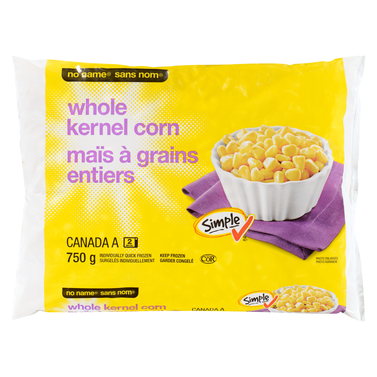 No Name Whole Kernel Corn, 750 g