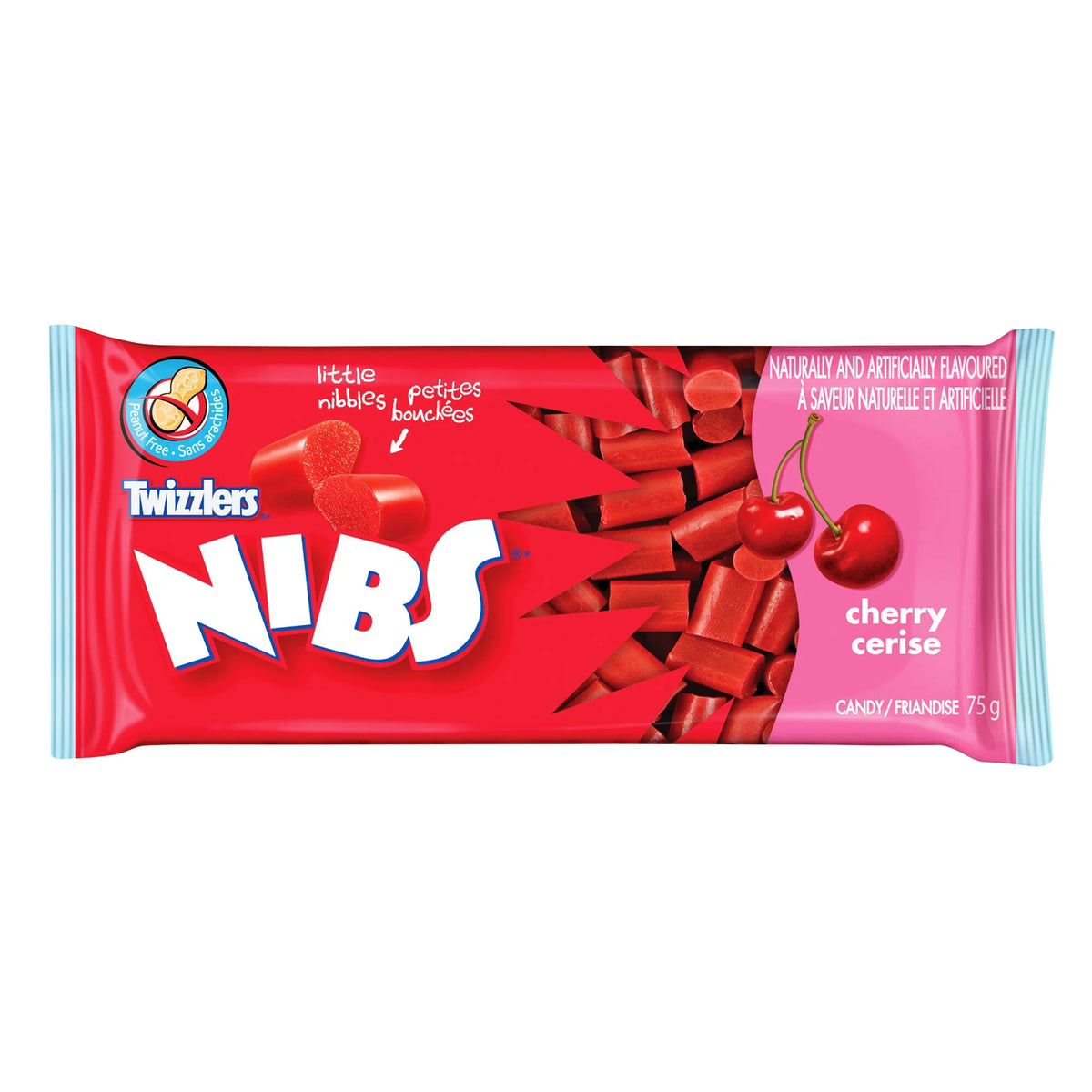 Twizzlers Nibs Cherry Candy, 24 × 75 g