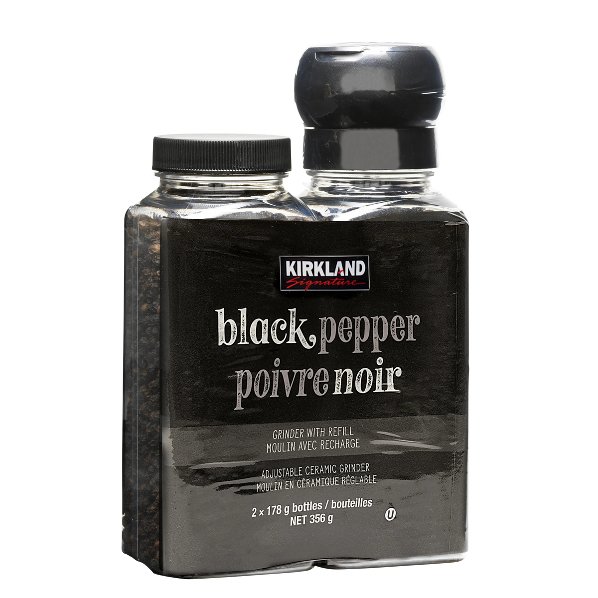 Kirkland Signature Black Pepper with Grinder and Refill, 357 g