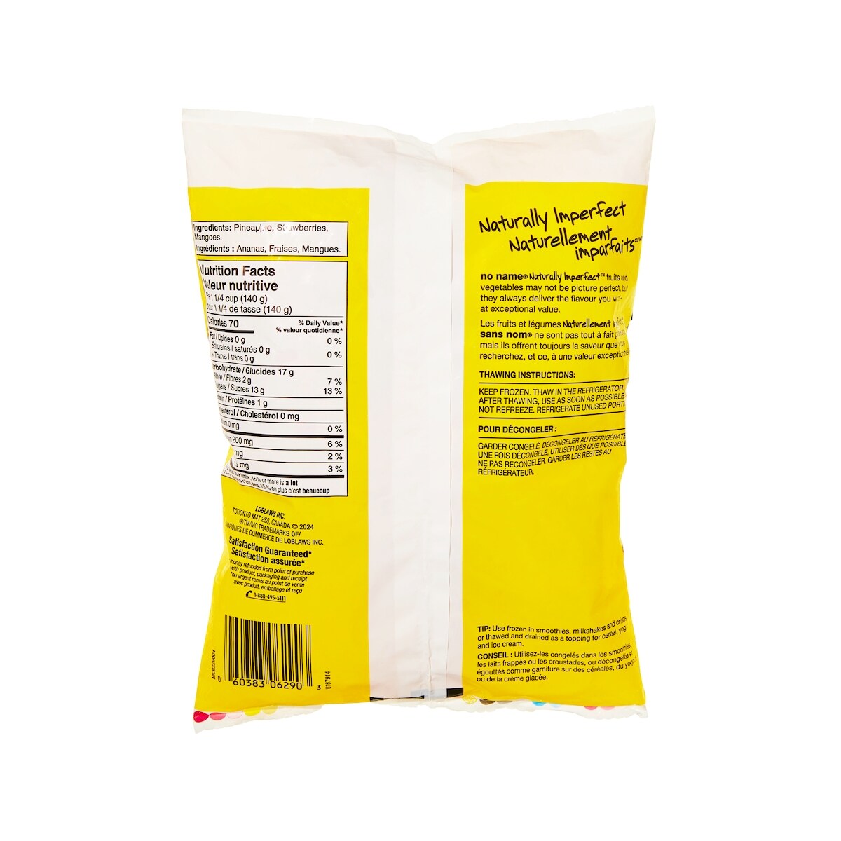 No Name Frozen Pineapple, Strawberries & Mango Fruit Blend, 400 g