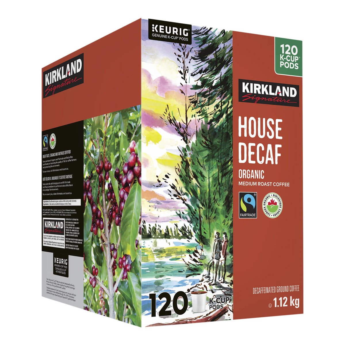 Kirkland Signature Organic Decaffeinated Fair Trade Coffee K-Cups, 120 count