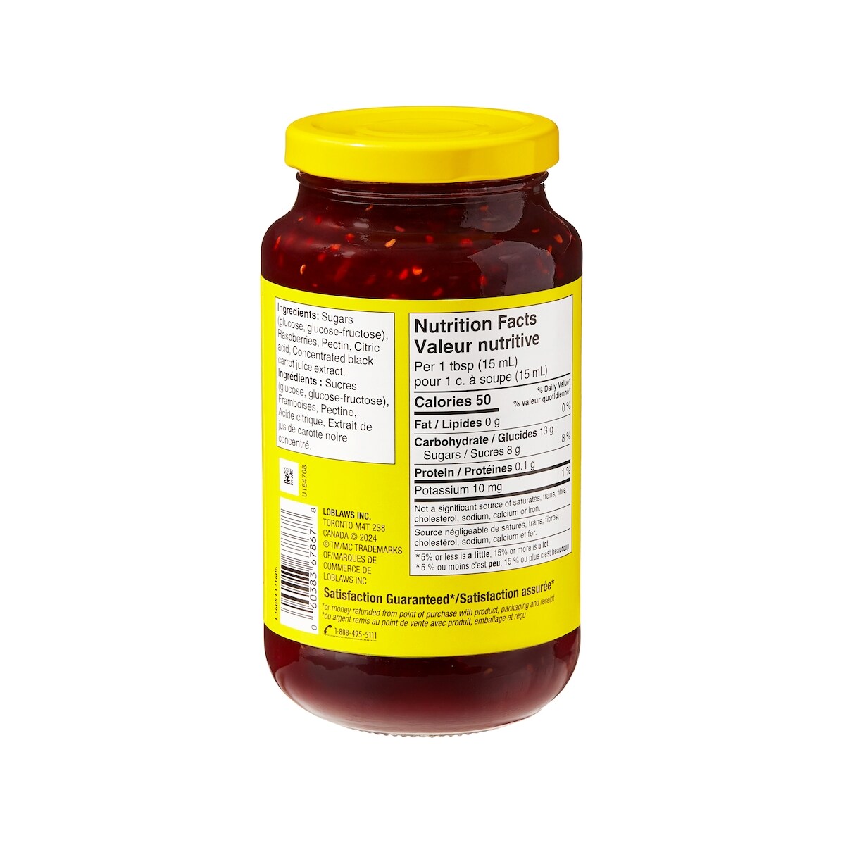 No Name Raspberry Jam with Pectin, 500 mL
