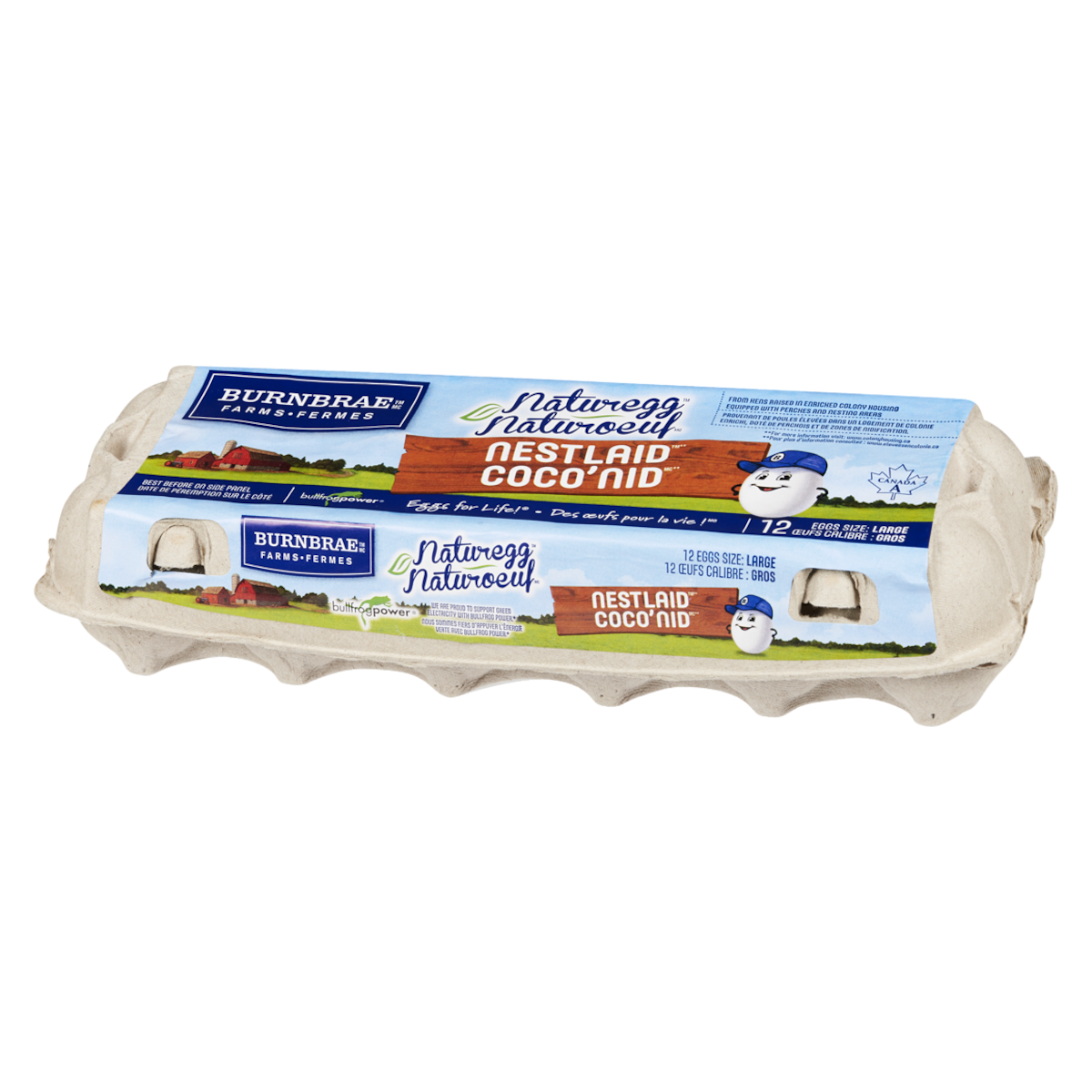Burnbrae Farms Naturegg Nest Laid White Eggs, Large, 12 count