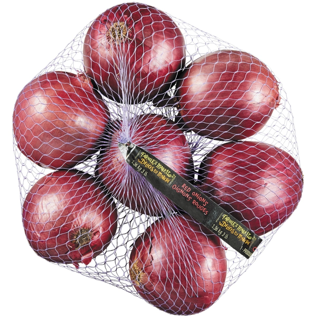 Farmer's Market Red Onions, 1.36 kg