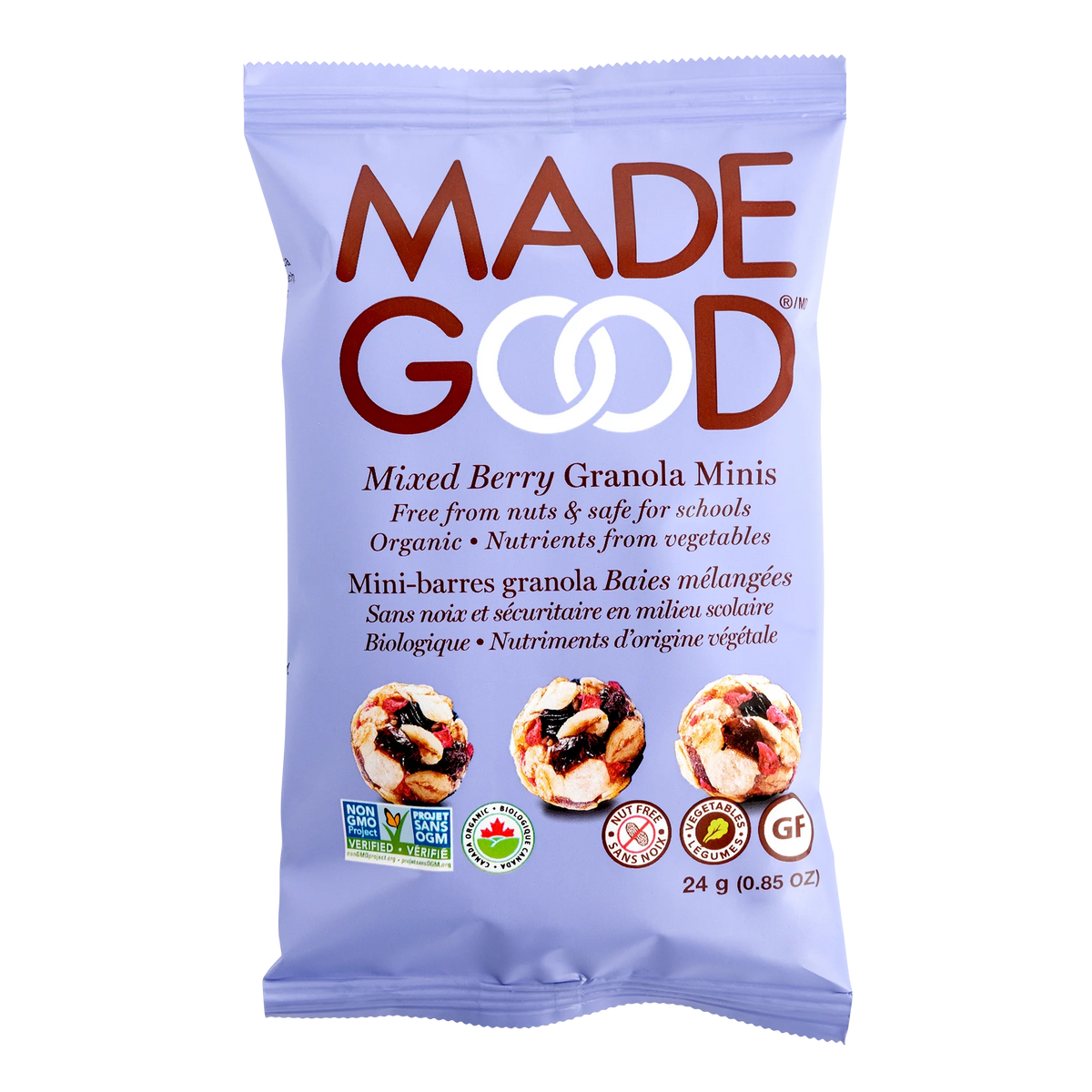 Made Good Mixed Berry Granola Minis, 28 × 24 g