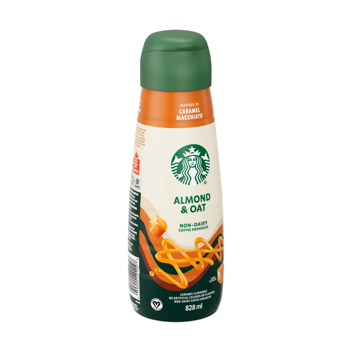 Starbucks Almond & Oat Non Dairy Caramel Macchiato Coffee Enhancer, 828 mL