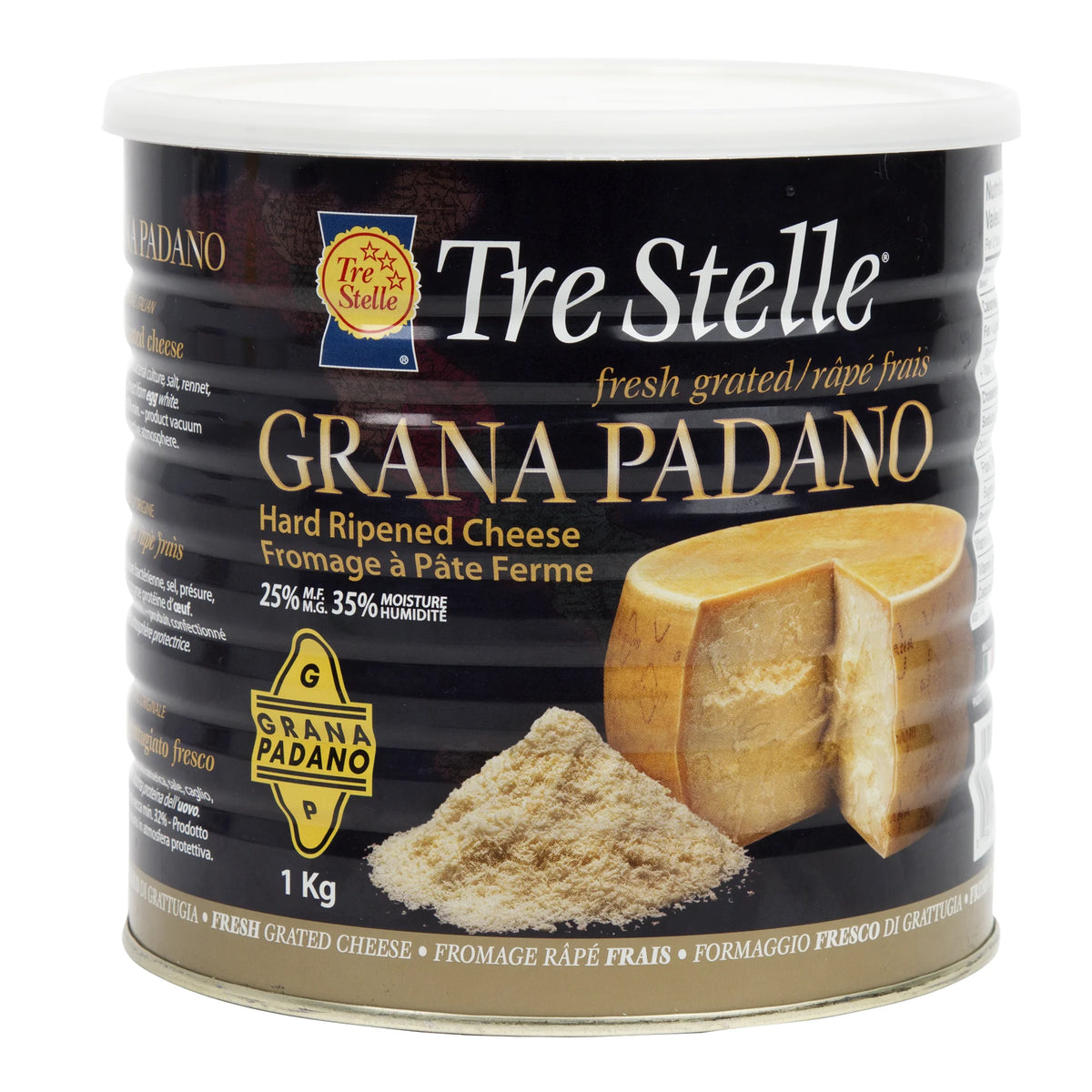 Tre Stelle Grana Padano Grated Cheese, 1 kg