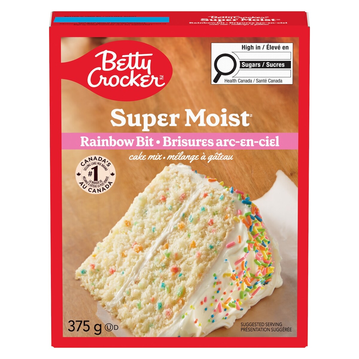 Betty Crocker SuperMoist Rainbow Bit Cake Mix, 375 g