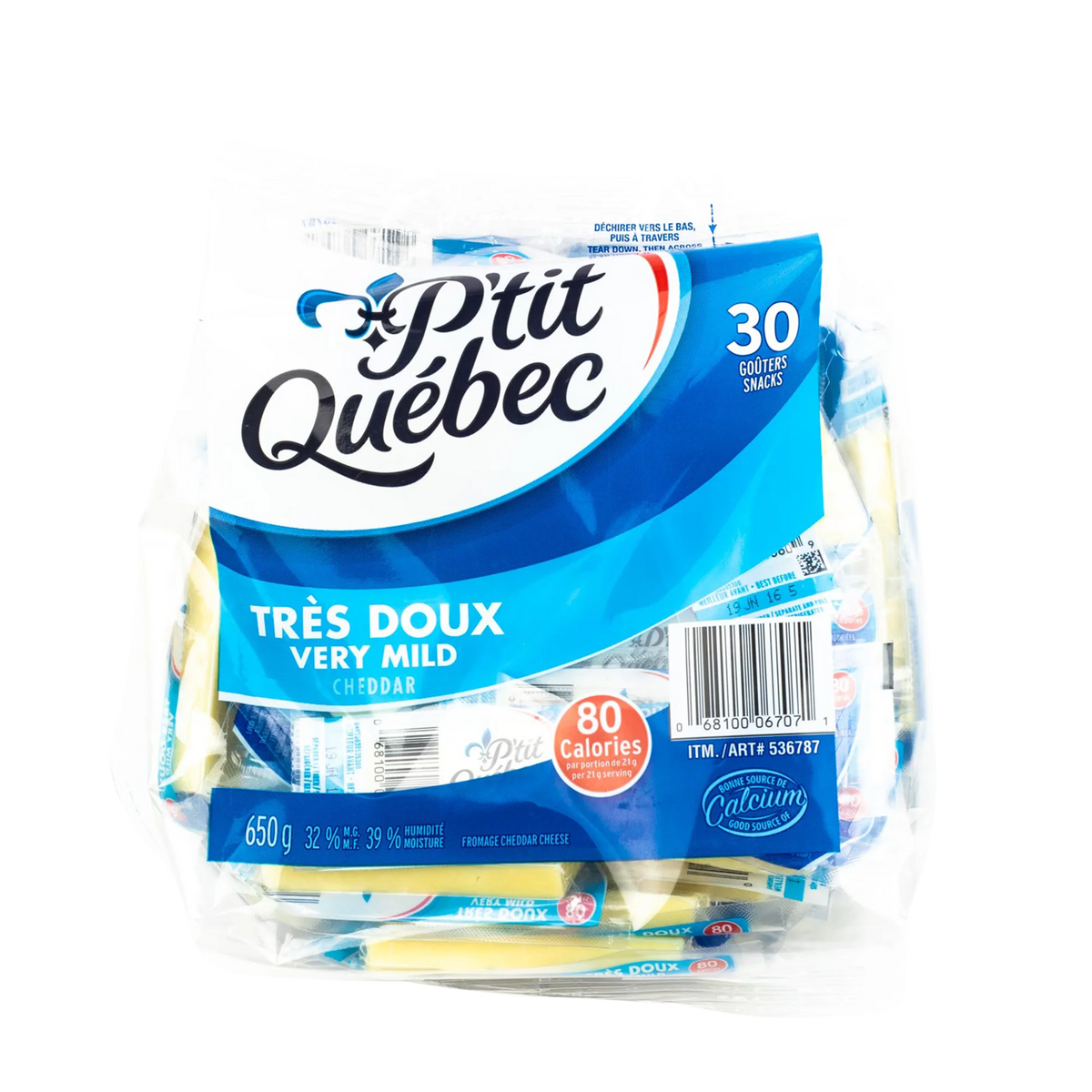 P’tit Québec Very Mild Cheddar, 650 g