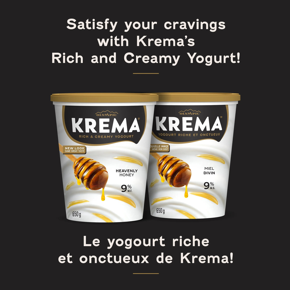 Olympic Krema Honey Yogurt 9% M.F., 650 g