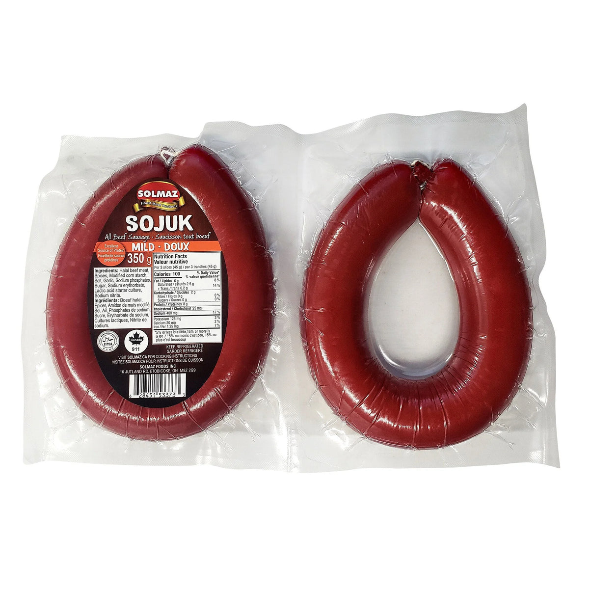 Solmaz Mild Beef Sojuk, 2 × 350 g