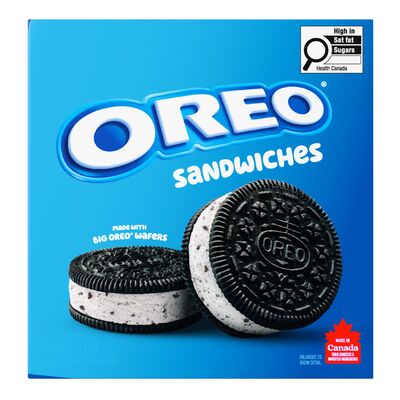 Nestlé Oreo Ice Cream Sandwich, 4 × 125 mL