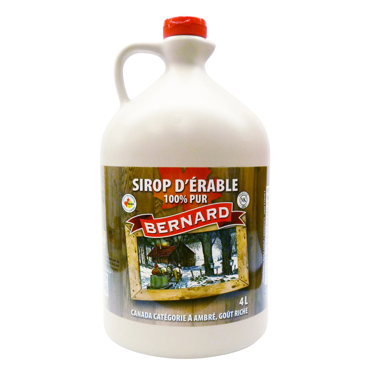 Bernard Pure Canada Grade A Amber Maple Syrup, 4 L