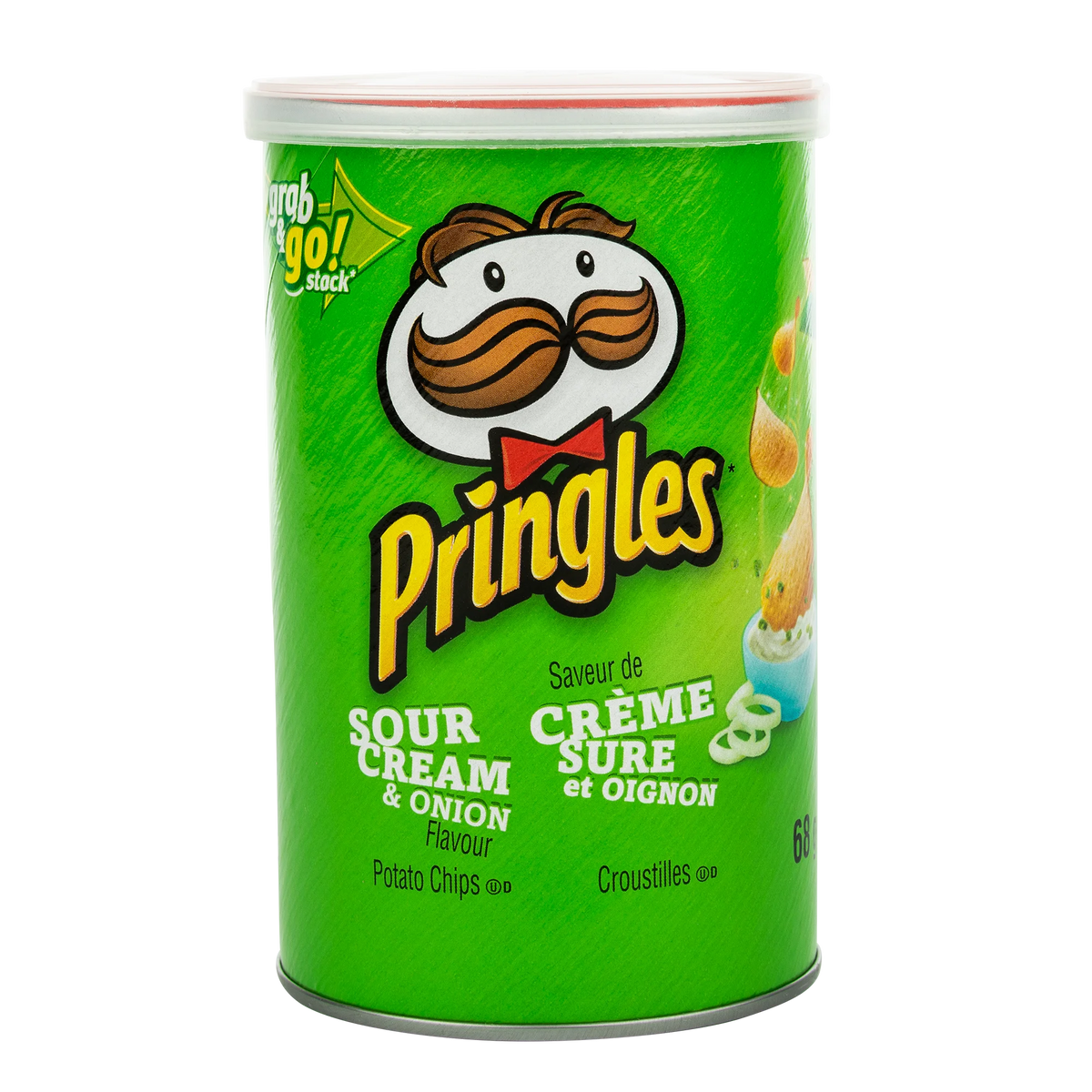 Pringles Sour Cream and Onion Potato Chips, 12 × 68 g