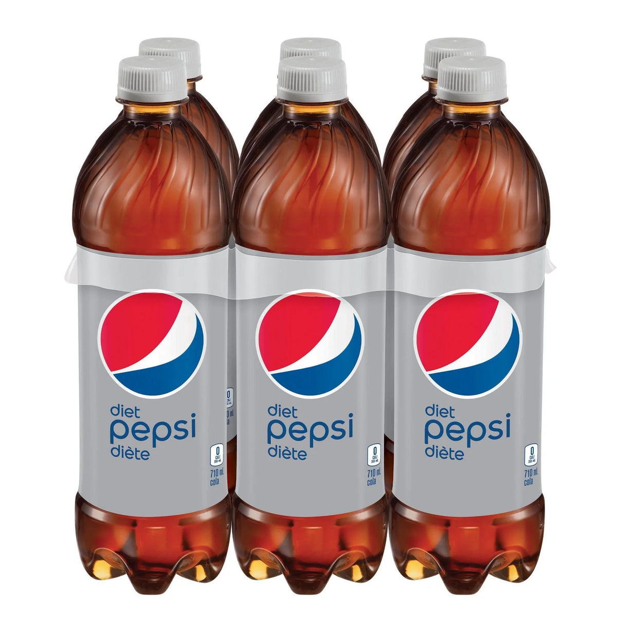 Diet Pepsi Cola Bottles, 6 × 710 mL
