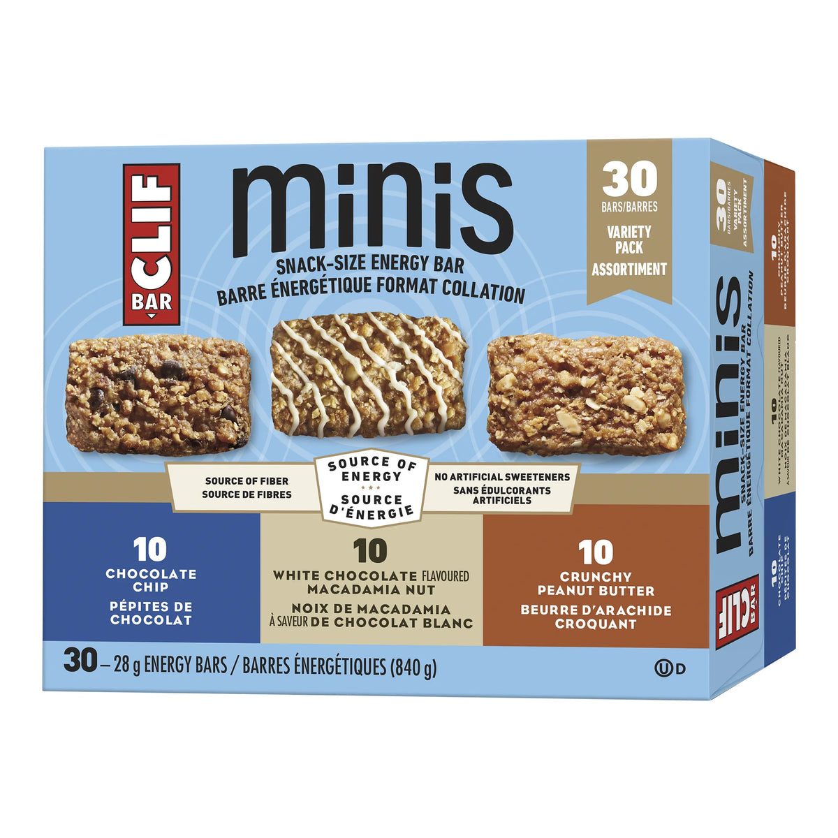 CLIF Minis Variety Pack Energy Bars, 30 × 28 g