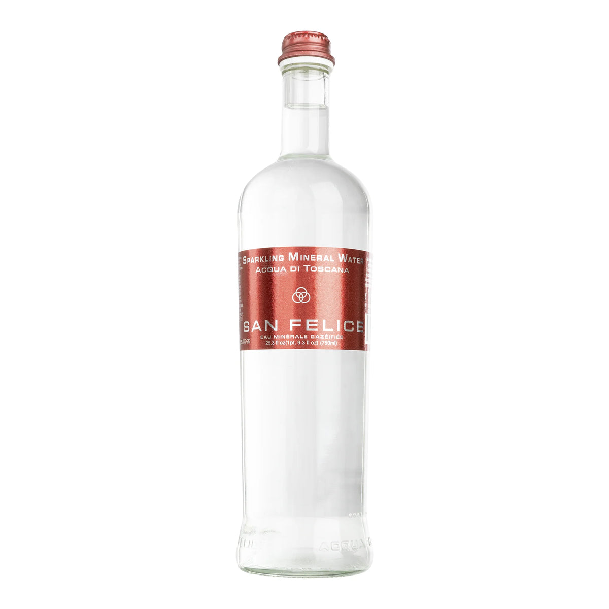 Acqua di Toscana San Felice Sparkling Water, 12 × 750 mL