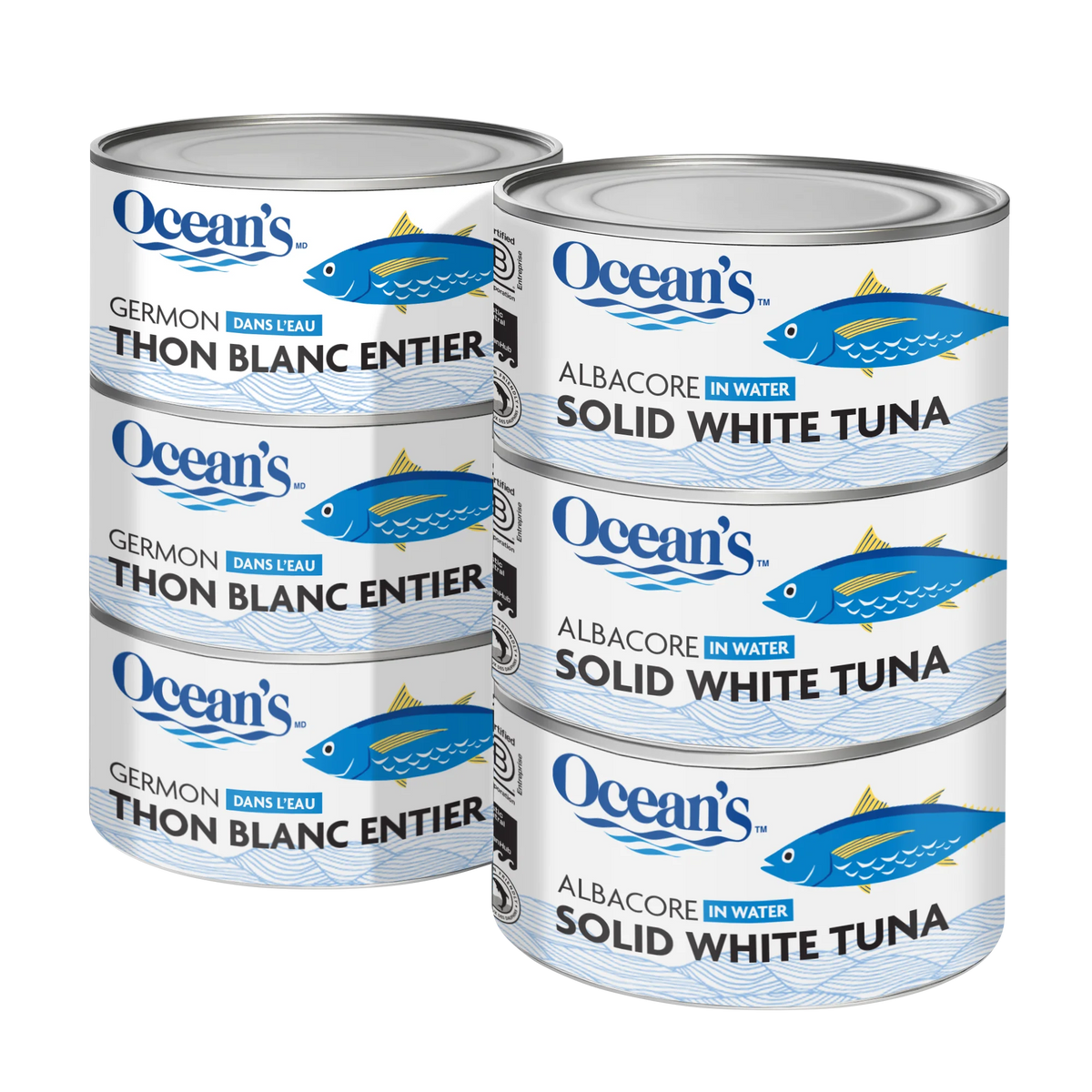 Ocean's Solid White Albacore Tuna in Water, 6 × 184 g