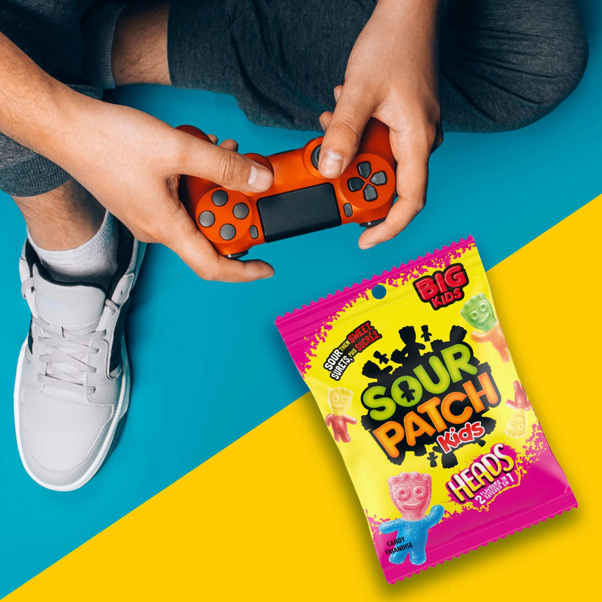Maynards Sour Patch Kids Big Headz Gummy Candy, Sour then Sweet, 154 g