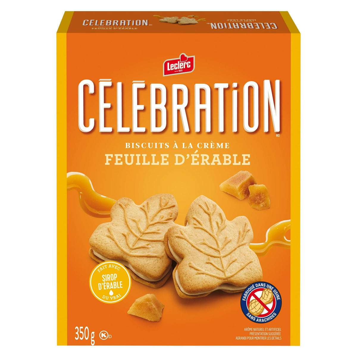 Celebration Maple Leaf Creme Cookies, 350 g