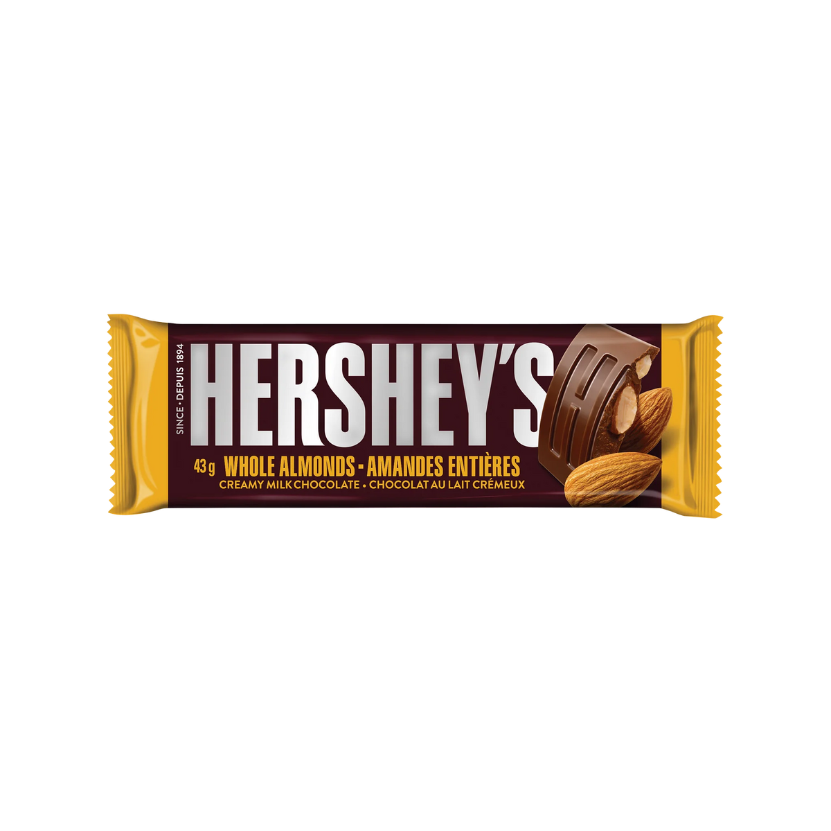 Hershey's Almond Chocolate Bars, 36 × 43 g