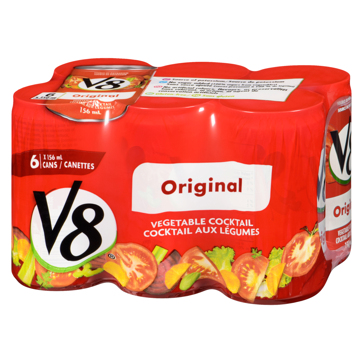 V8 Vegetable Cocktail, 6 × 156 mL