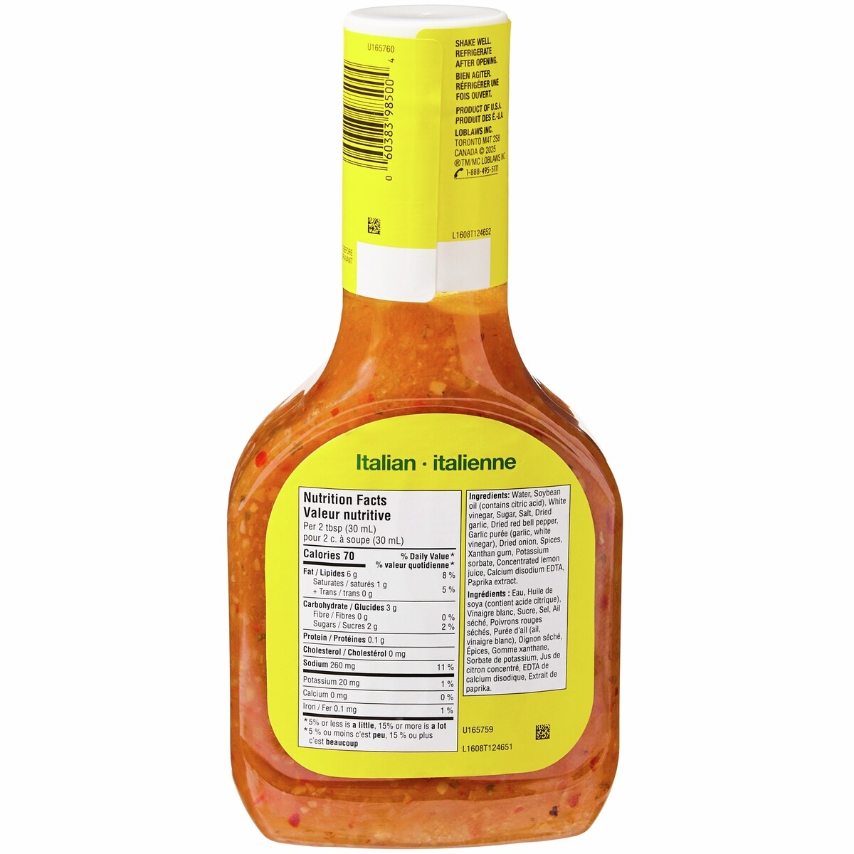 No Name Italian Salad Dressing, 475 mL