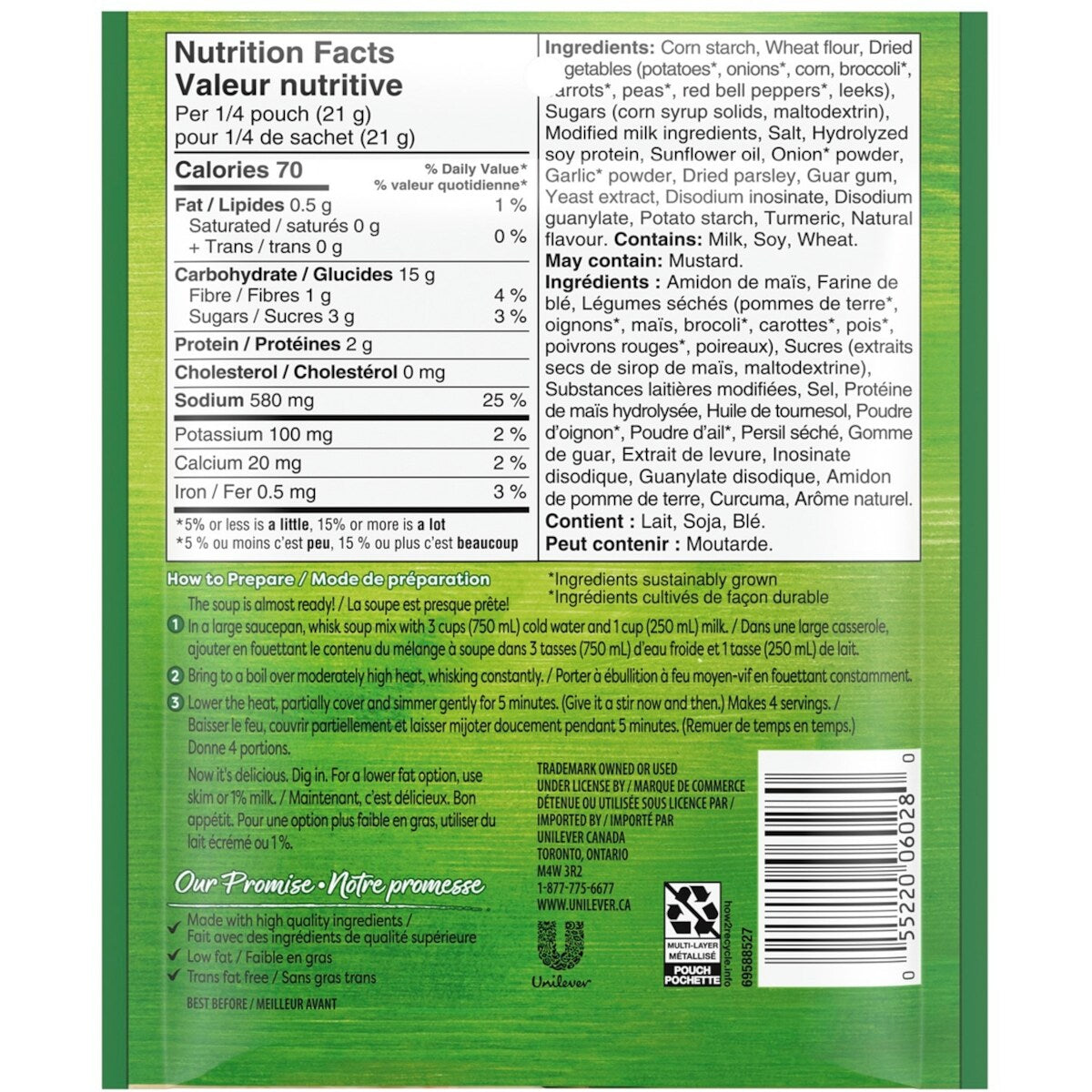 Knorr Cream of Vegetable Soup Mix, 83 g