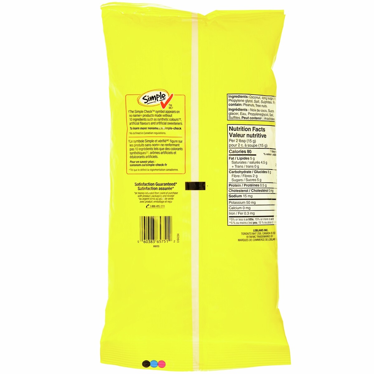 No Name Sweetened Shredded Coconut, 400 g