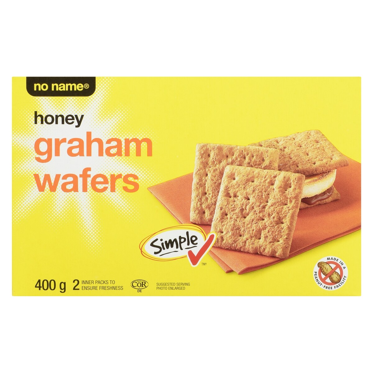 No Name Honey Graham Wafers, 400 g