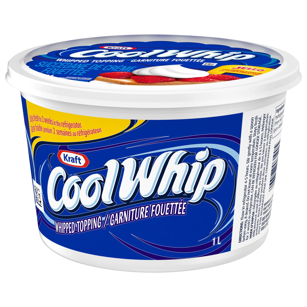 Cool Whip Original Frozen Whipped Topping Tub, 1 L