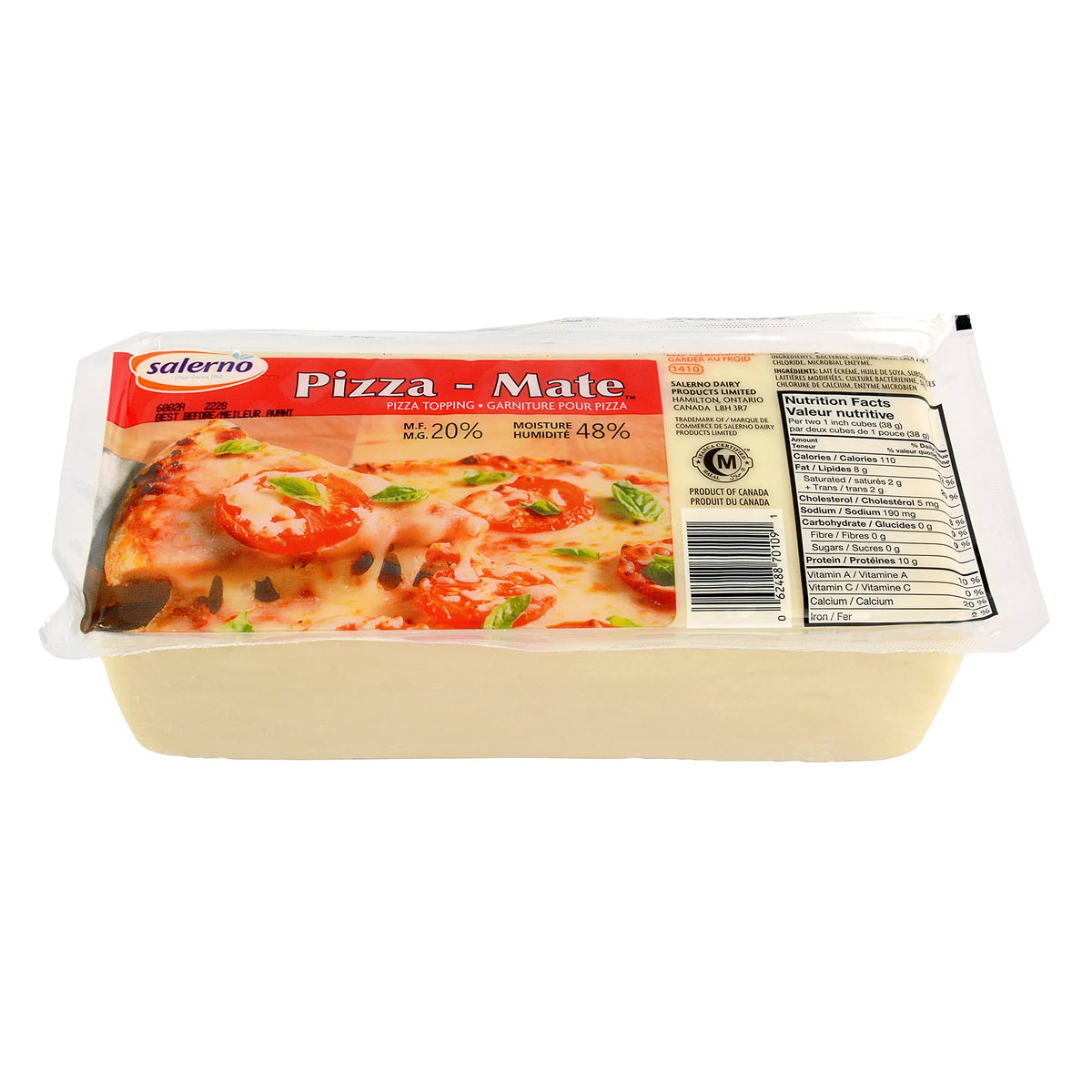Salerno Pizza Mate Cheese Block, 2.2 kg