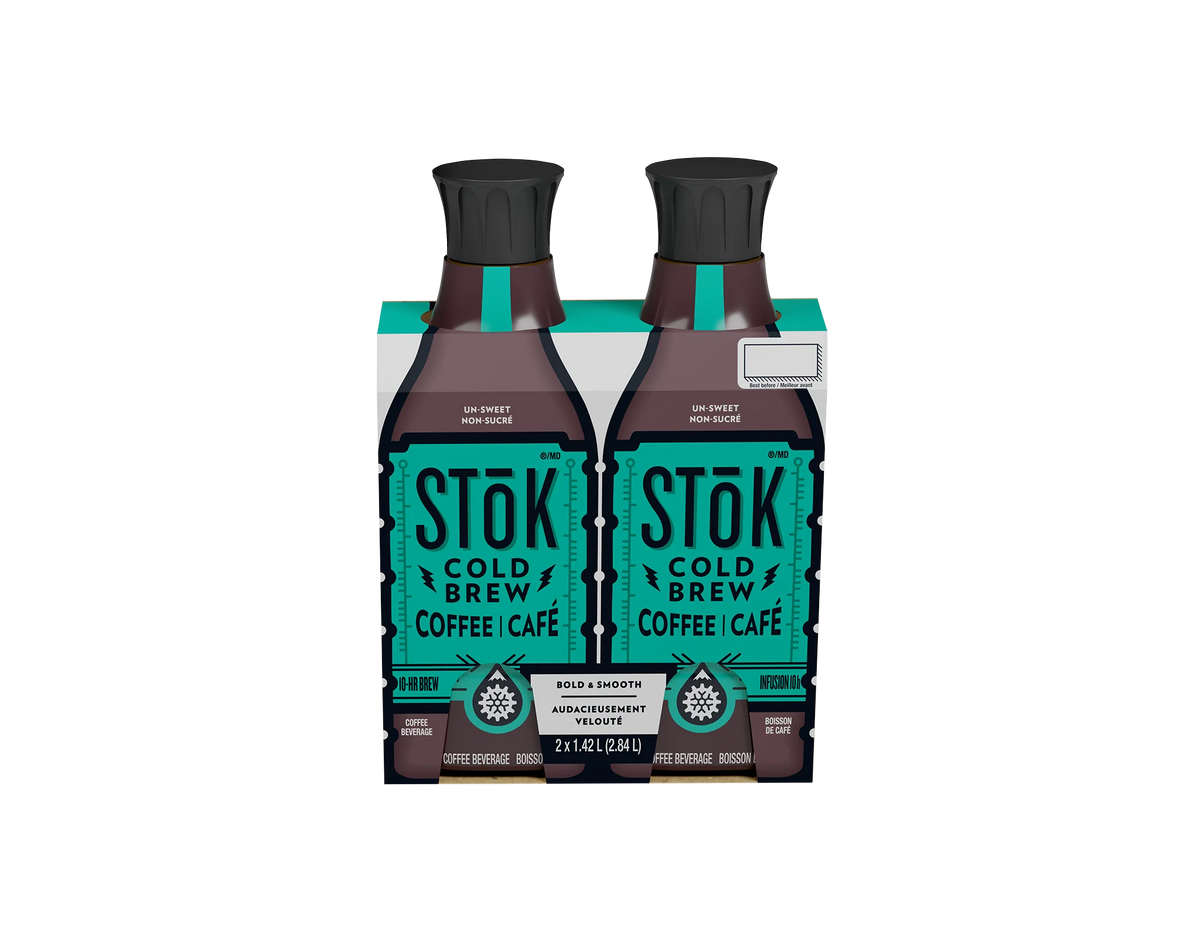 SToK Cold Brew Coffee, Unsweetened Black, 2 × 1.42 L