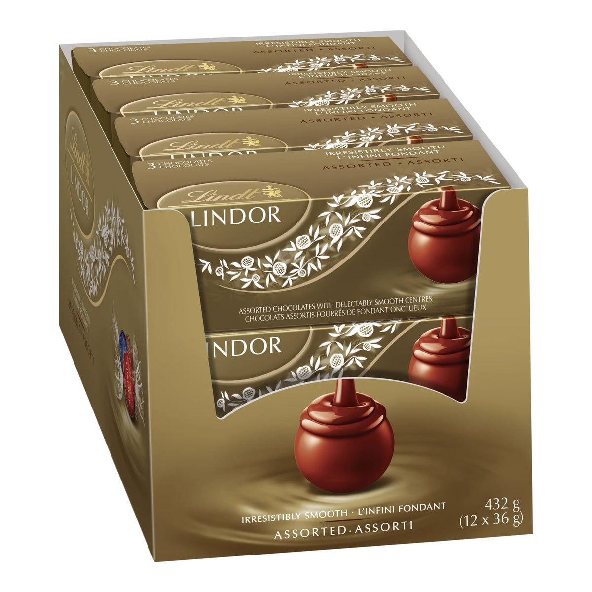 Lindt Lindor Assorted, 12 × 36 g