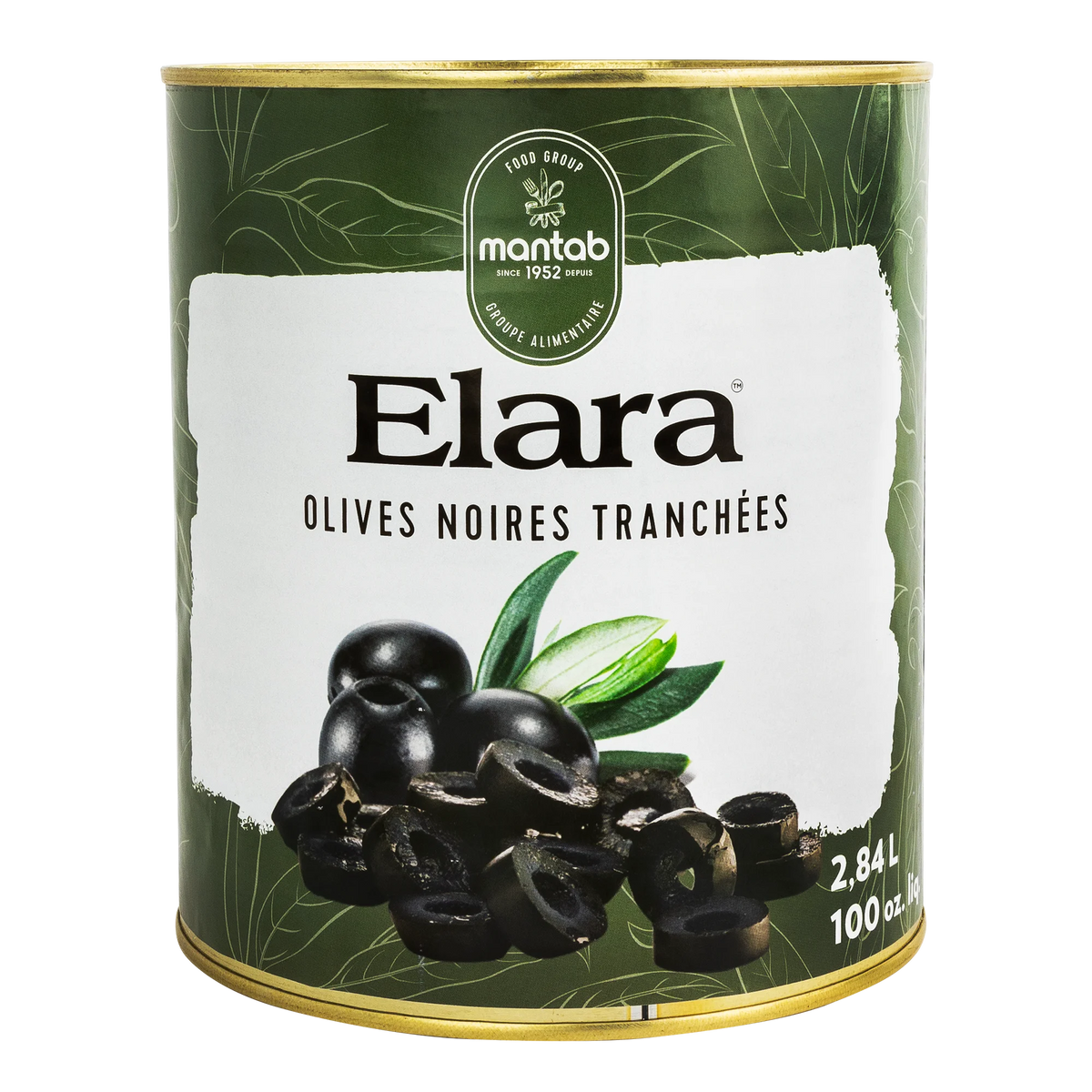Elara Sliced Black Olives, 2.84 L
