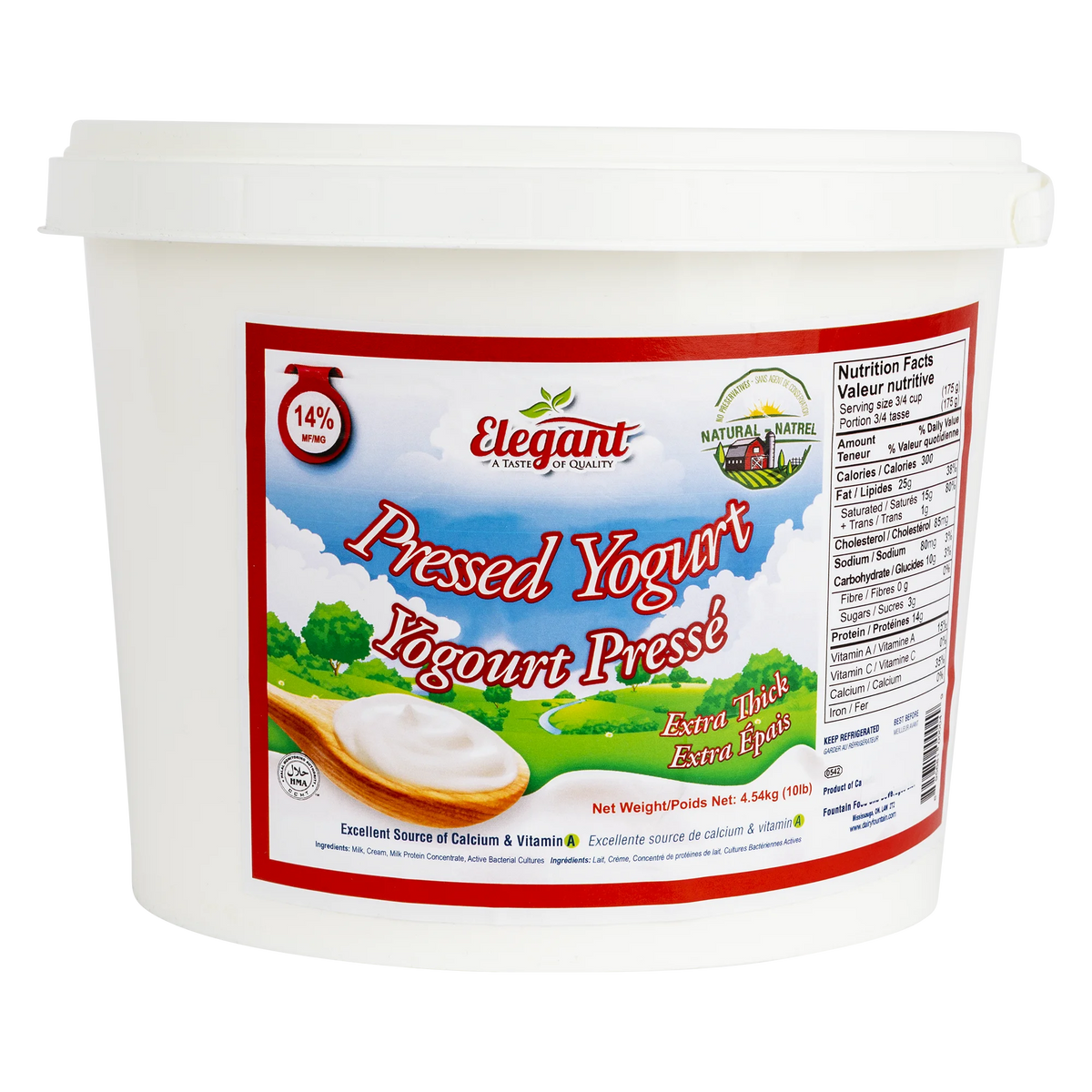 Elegant Extra Thick Pressed Yogurt, 4.54 kg