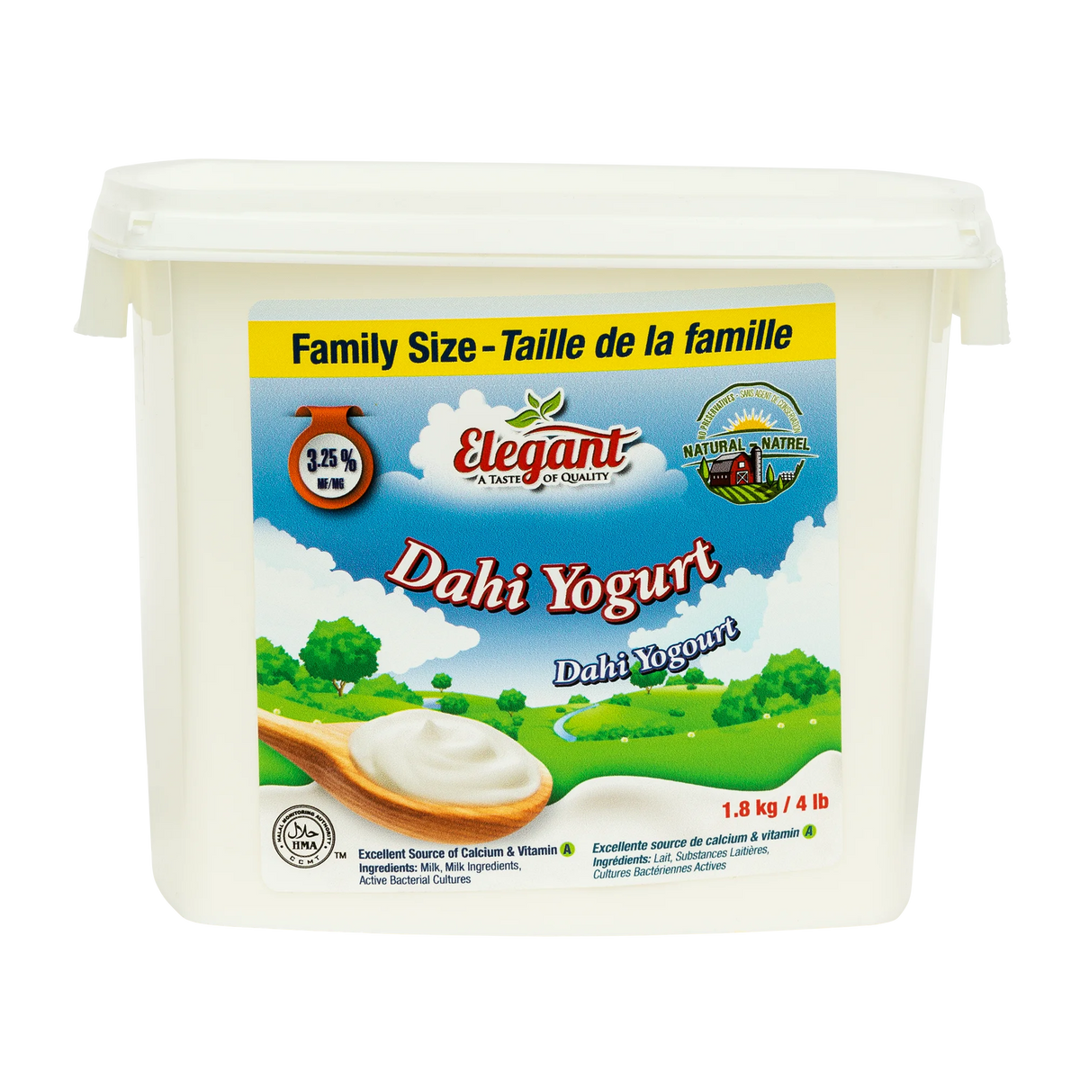 Elegant Whole Milk Dahi Yogurt, 1.8 kg